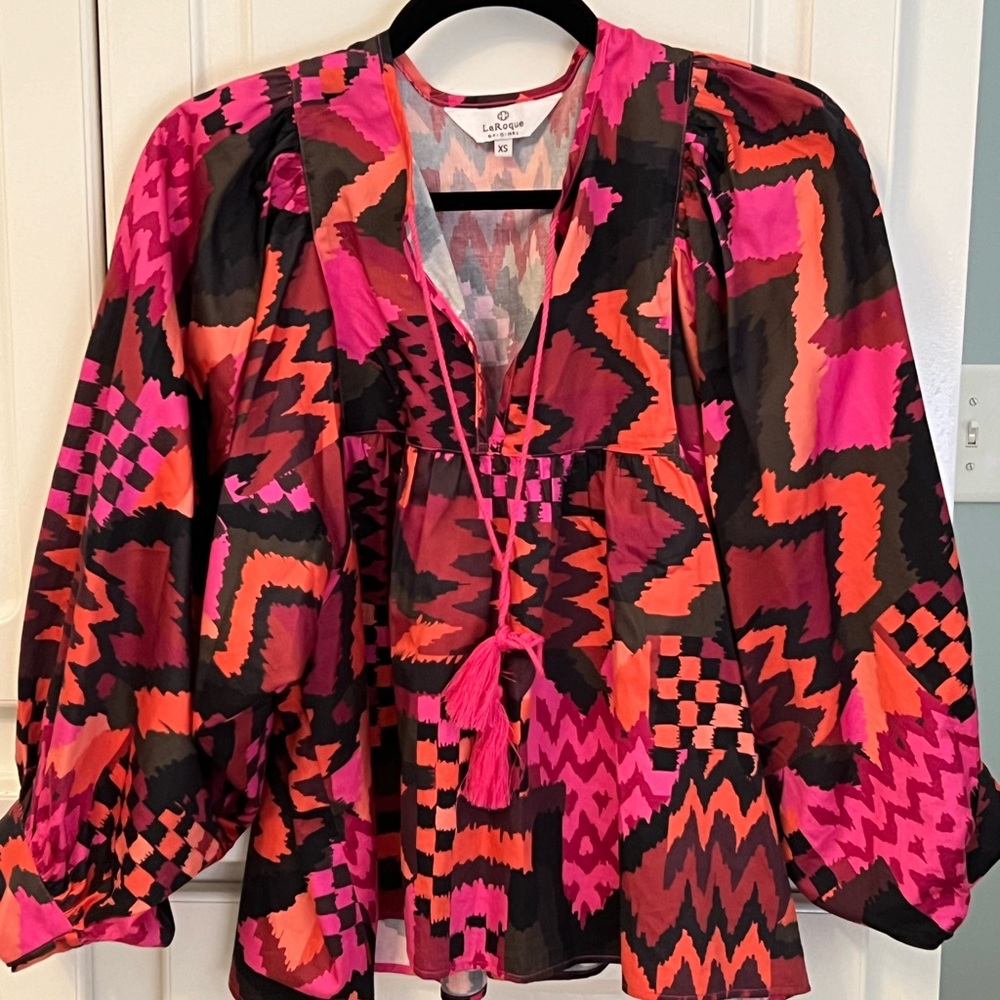 Laroque Nell Blouse - Pink Patchwork - image 2
